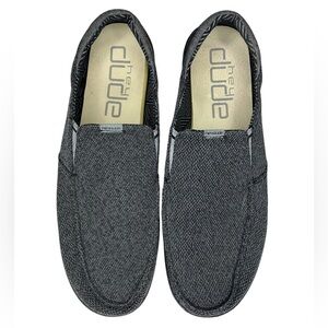 Hey Dude Mens Thad Sox Black Slip On Shoes - size 15